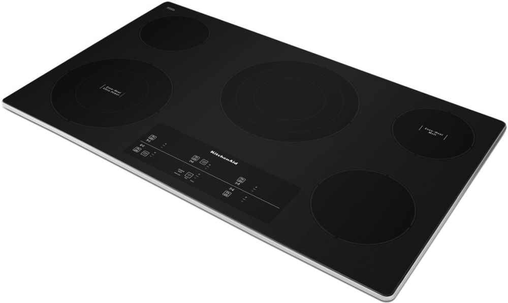 KitchenAid KCES956KSS 36 Inch Electric Cooktop with 5 Elements, Even