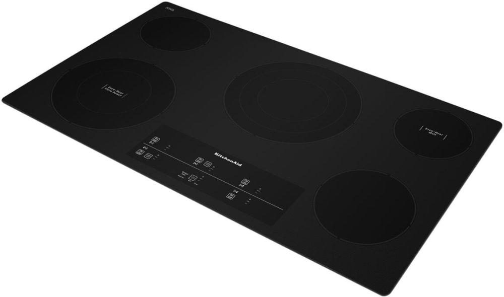 KitchenAid KCES956KBL 36 Inch Electric Cooktop with 5 Elements, Even