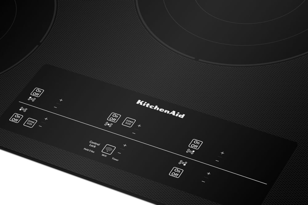 KitchenAid KCES956KBL 36 Inch Electric Cooktop with 5 Elements, Even