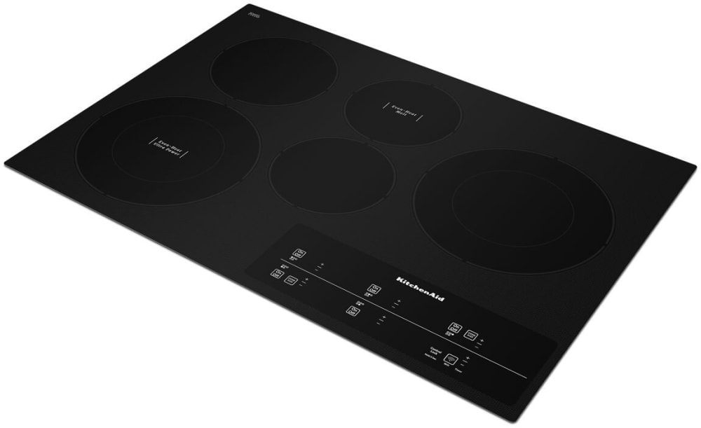 KitchenAid KCES950KBL 30 Inch Electric Cooktop with 5 Elements, Even