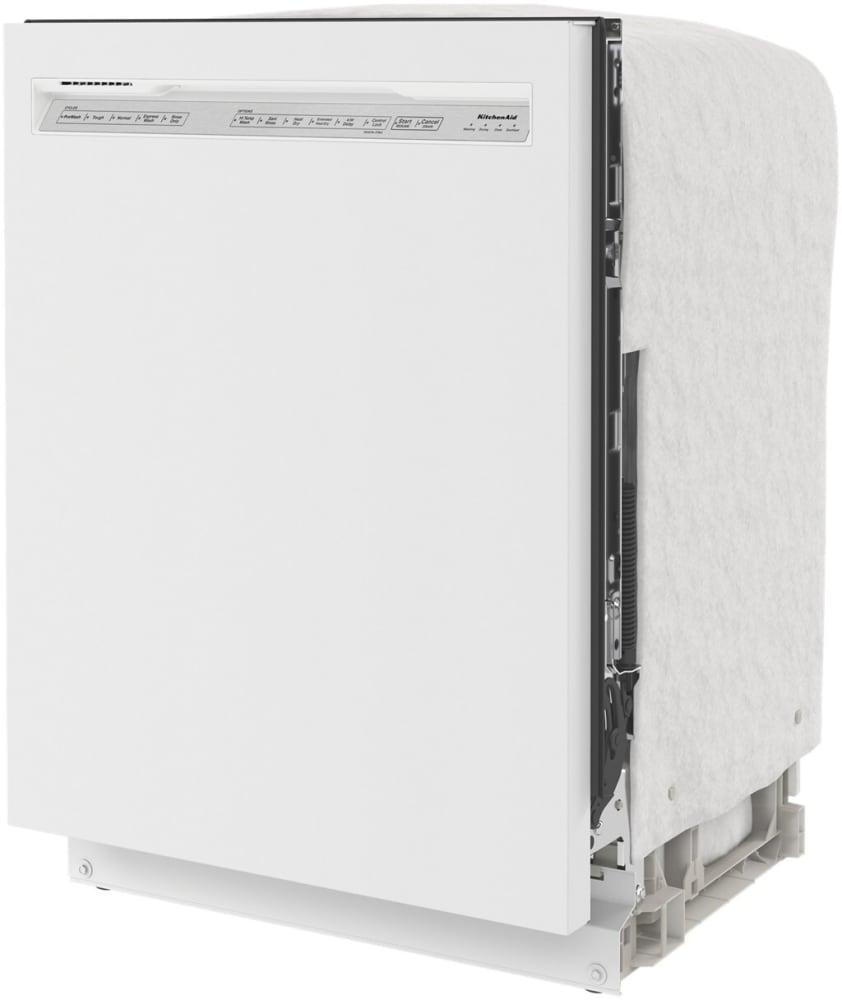 KitchenAid KDFE204KWH 24 Inch Full Console Dishwasher with 13 Place Settings 39 dBA 5 Wash Cycles 3rd Level Utensil Rack ProWash Heat Dry