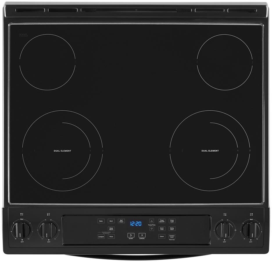 Whirlpool WEE515S0LB 30 Inch SlideIn Electric Range with 4 Elements, 4.8 cu. ft. Capacity