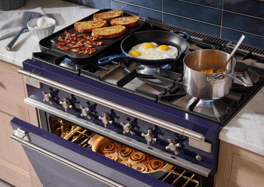 AGA AEL361DFPCR 36 Inch Freestanding Dual Fuel Range with 5 Sealed