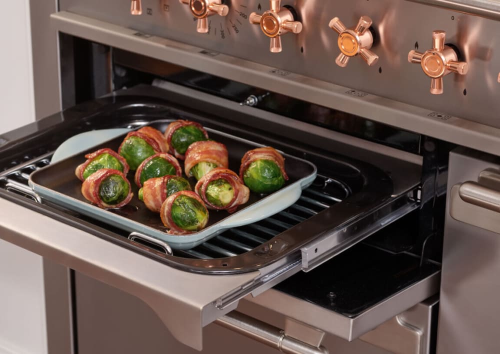 AGA AEL481DFCNB 48 Inch Freestanding Dual Fuel Range with 5 Sealed