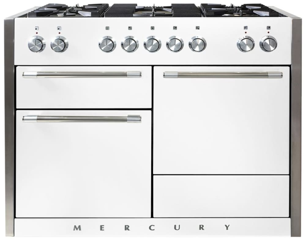 AGA AMC48DFWHT 48 Inch Freestanding Dual Fuel Range with 5 Sealed