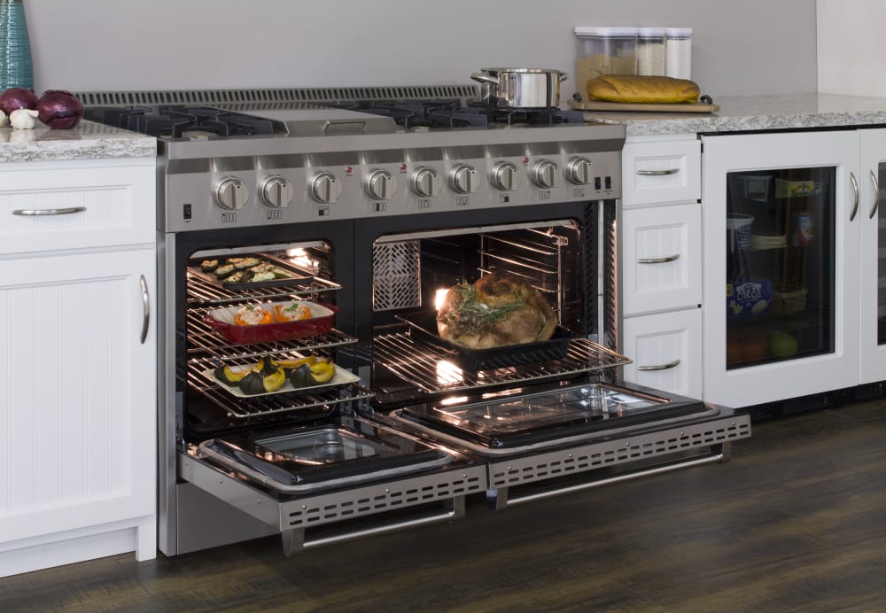 AGA APRO48AGSS 48 Inch Freestanding Gas Range with Convection, Infrared