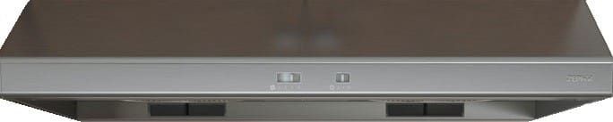 Zephyr Ak6536bs 36 Inch Under Cabinet Range Hood With 600 Cfm Internal Blower 3 Speed Levels 2 Level Halogen Lighting Filterless Self Cleaning System Horizontal Or Vertical Venting Options Stainless Steel