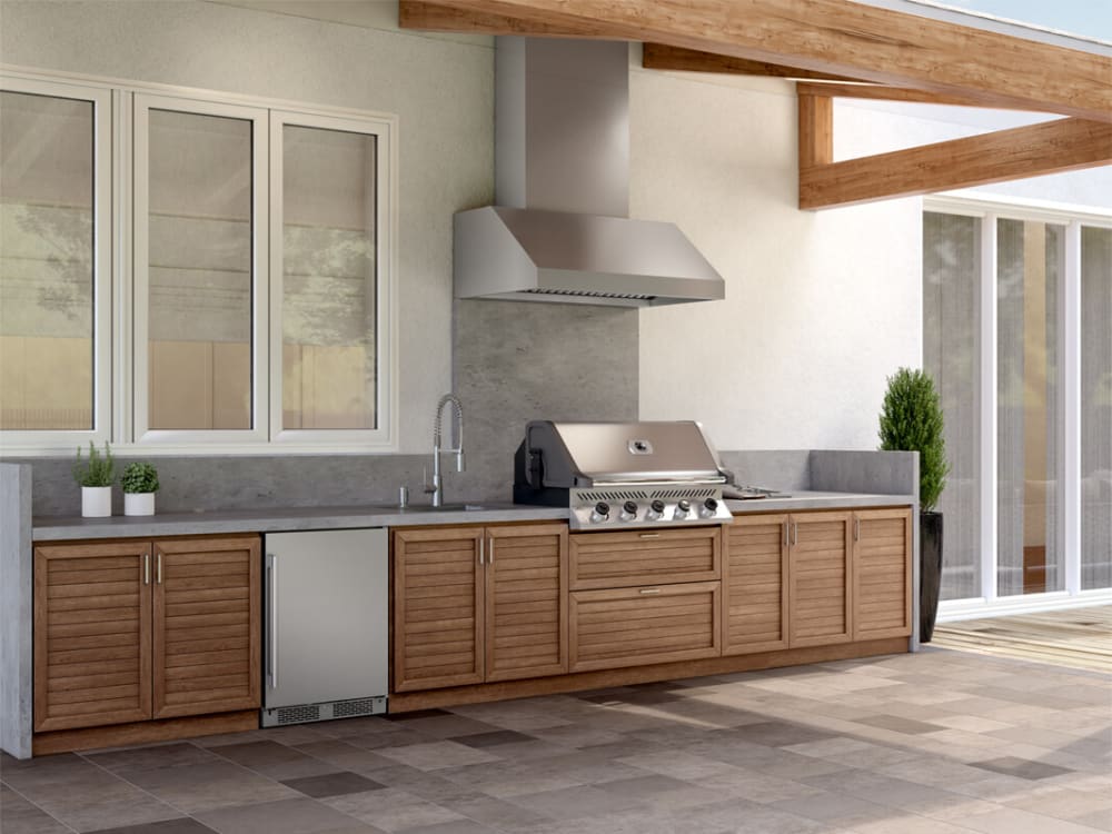 Zephyr AK7848CS Outdoor Wall Mount Range Hood with 3-Speed/1200