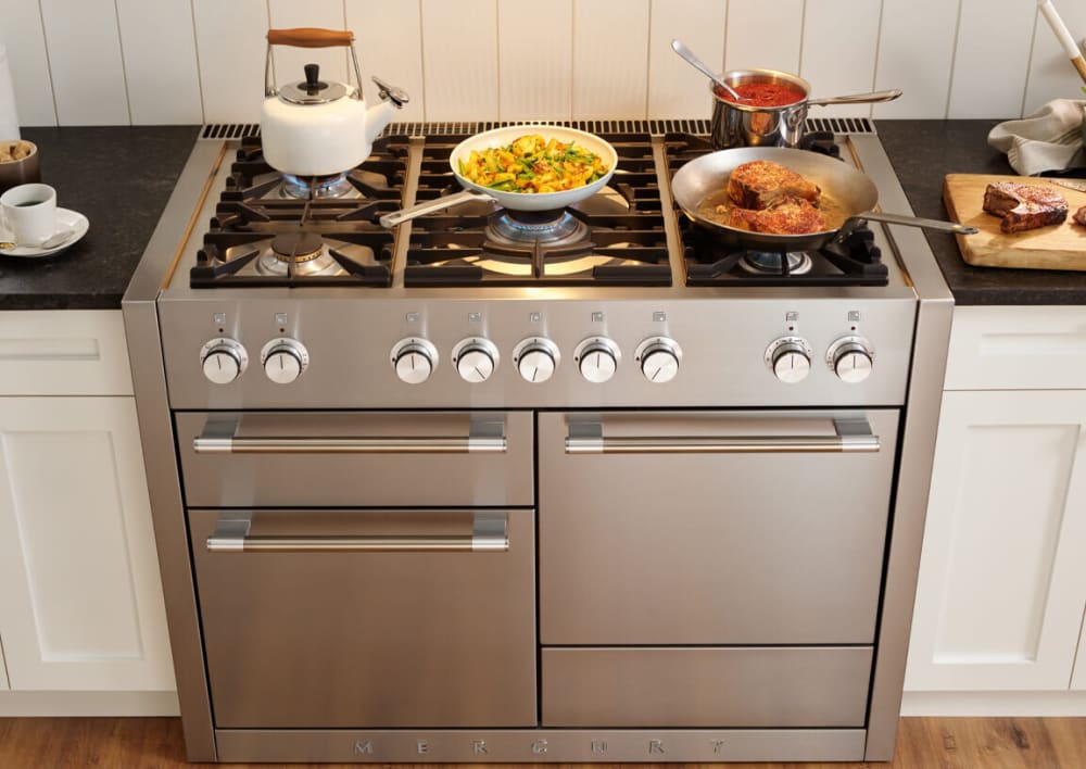 AGA AMC48DFSLT 48 Inch Freestanding Dual Fuel Range with 5 Sealed