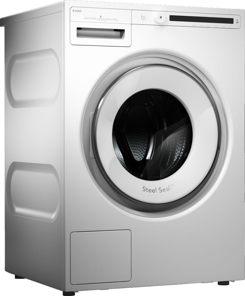 Asko ASWADREW2081 Side-by-Side Washer & Dryer Set with Front Load Washer and Electric Dryer in White
