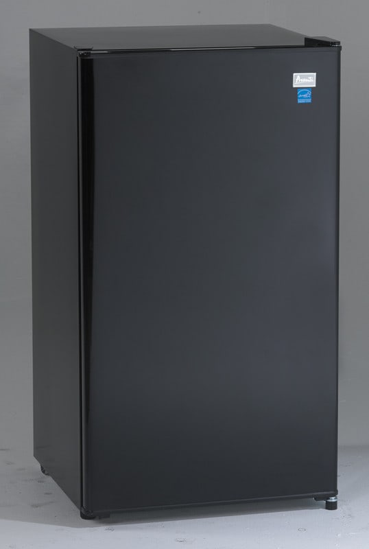 Avanti AR321BB 3.2 cu. ft. Compact Refrigerator with 3 Adjustable Glass Shelves, 4 Door Bins, 1 2-Liter Bottle Door Bin, Mechanical Thermostat Dial, Automatic Defrost, ENERGY STAR and Reversible Door
