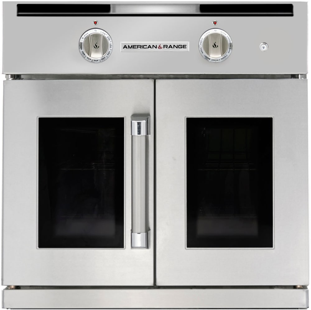 American Range AROFG30L 30 Inch Single French Door Gas Wall Oven with 4