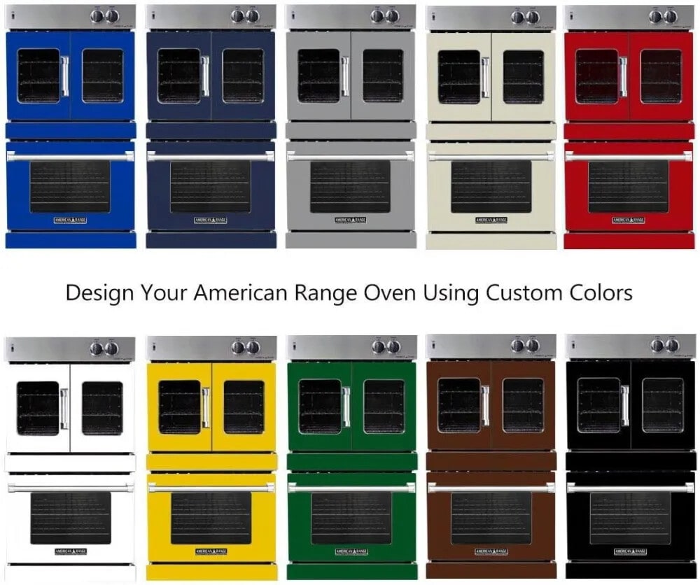 American Range AROFSHGE230N 30 Inch Double Convection Dual Fuel Wall Oven with 9.4 cu. ft. Total