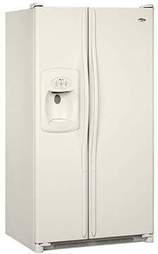 Amana Ars2661bc 25 6 Cu Ft Side By Side Refrigerator With Ice And Water Dispenser Bisque