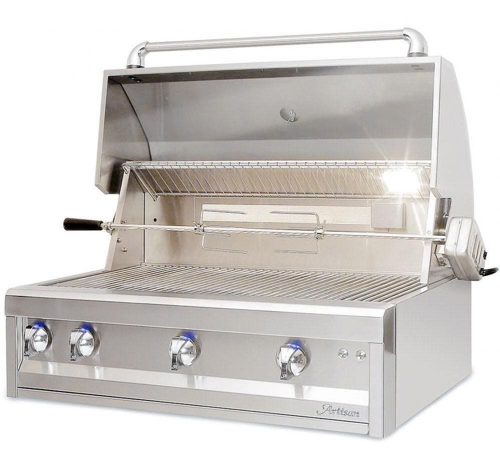 Artisan Artp32ng 32 Inch Built In Grill With 3 U Burners Infrared Rotisserie Burner Stainless
