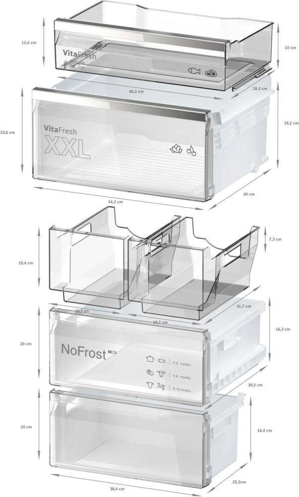 Bosch B24CB80ESW 24 Inch Counter Depth Freestanding Bottom