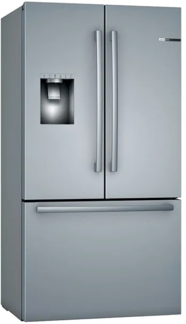 Bosch B36cd50sns 36 Inch Freestanding French Door Smart Refrigerator With 20 8 Cu Ft Total Capacity External Ice Water Dispenser Ice Maker Ultraclaritypro Airfresh Home Connect Multiairflow Quickpro Ice System And Energy Star