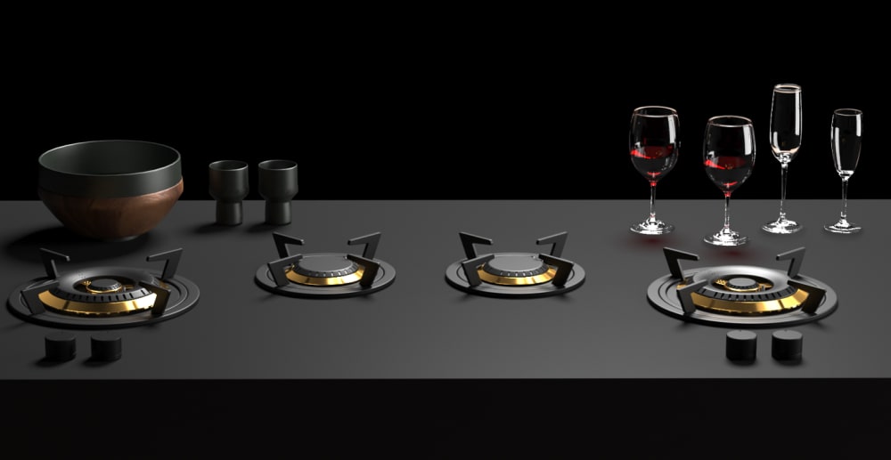 Tulip Cooking TC19493 37,300 BTU Modular Gas Cooktop with Two Sealed