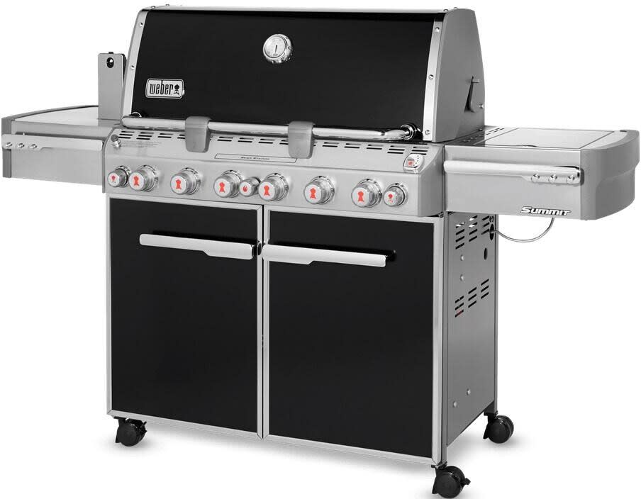 Sjov Mægtig Emuler Weber 7371001 SUMMIT E-670s Freestanding Gas Grill with 769 sq. in. Cooking  Area, 6 Stainless Steel Burners, Stainless Steel Grates, Infrared  Rotisserie, Sear Station, and Side Burner: Liquid Propane