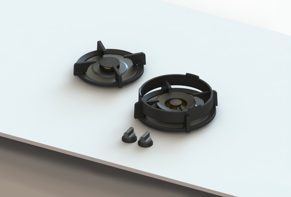 Pitt Cooking 24 Inch Modular Gas Cooktop with 2 Burners