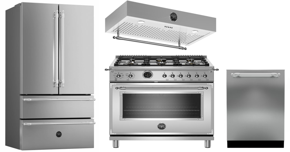 Bertazzoni BERERADWRH22 4 Piece Kitchen Appliances Package with French