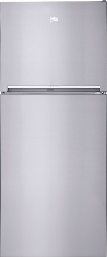 Beko BFTF2716SS 28 Inch Counter Depth Top Freezer Refrigerator with 13.53 Cu. Ft. Capacity, ActiveFresh Blue Light, NeoFrost Dual Cooling, IonGuard, Adjustable Glass Cantilever Shelves, Door Alarm, and Energy Star Qualified