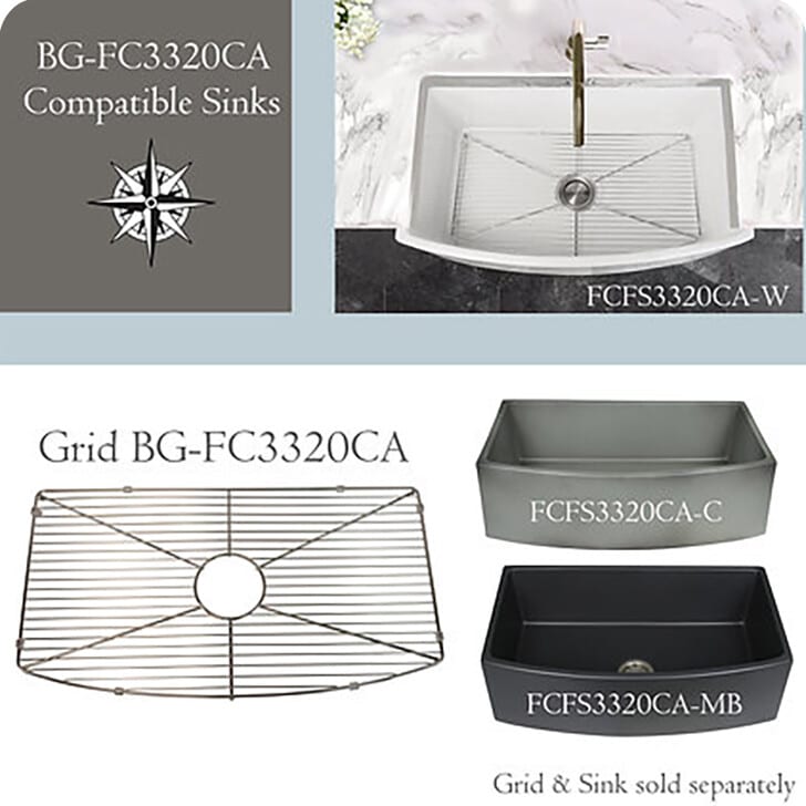 Nantucket Sinks BGFC3320CA 28 Inch Stainless Steel Bottom Grid with