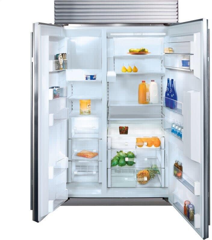 Sub Zero BI42SDSPH 42 Inch Counter Depth Built In Side by Side Smart Refrigerator with 23.9 Cu. Ft. Total Capacity NASA Inspired Air Purification System Icemaker External Ice Water Dispenser and Star ...