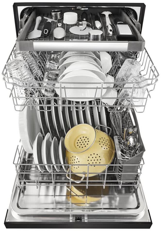 Whirlpool WDF590SAJB 24 Inch Full Console Builtin Dishwasher with 12 Place Settings, 5 Wash