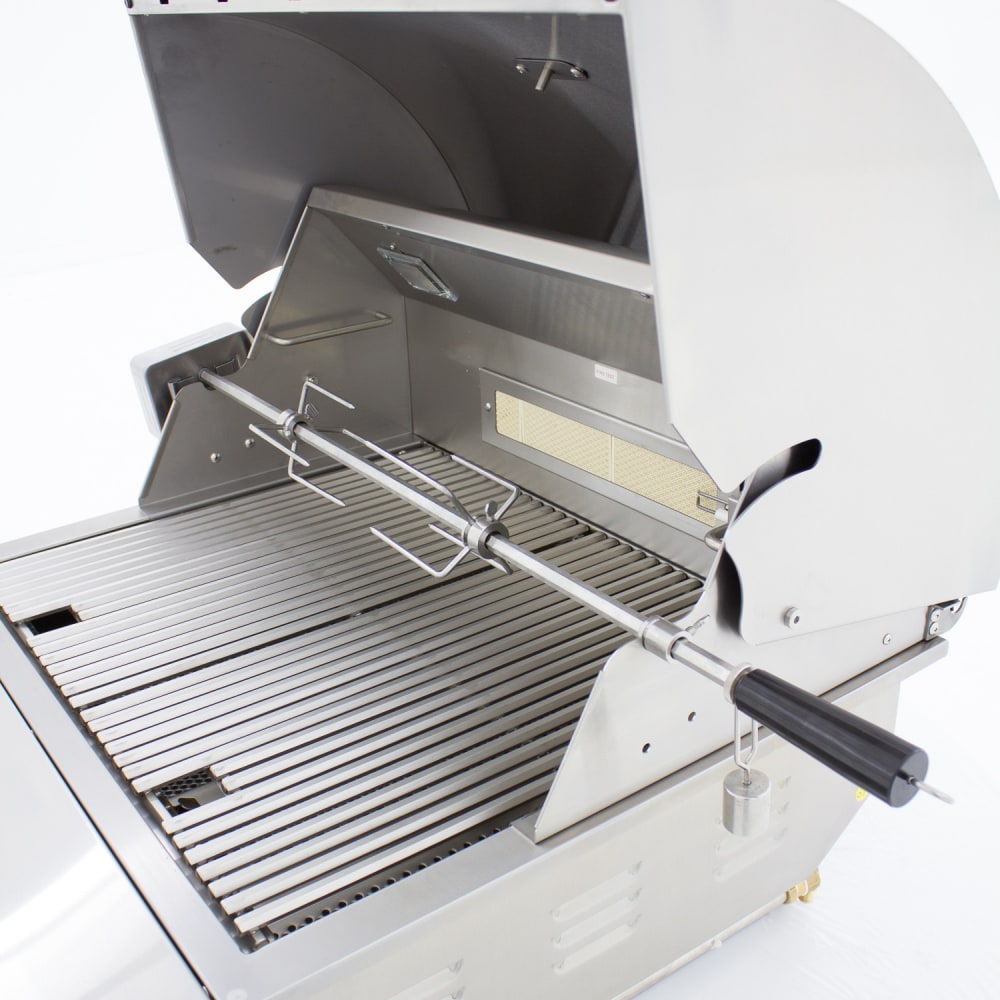 Blaze Blzgp13 27 Inch Freestanding Professional Grill With 630 Sq In Total Cooking Space 2 H Burners Rear Infrared Burner Hexagon Cooking Rods Warming Rack Drip Tray And Removable Baffles Liquid Propane