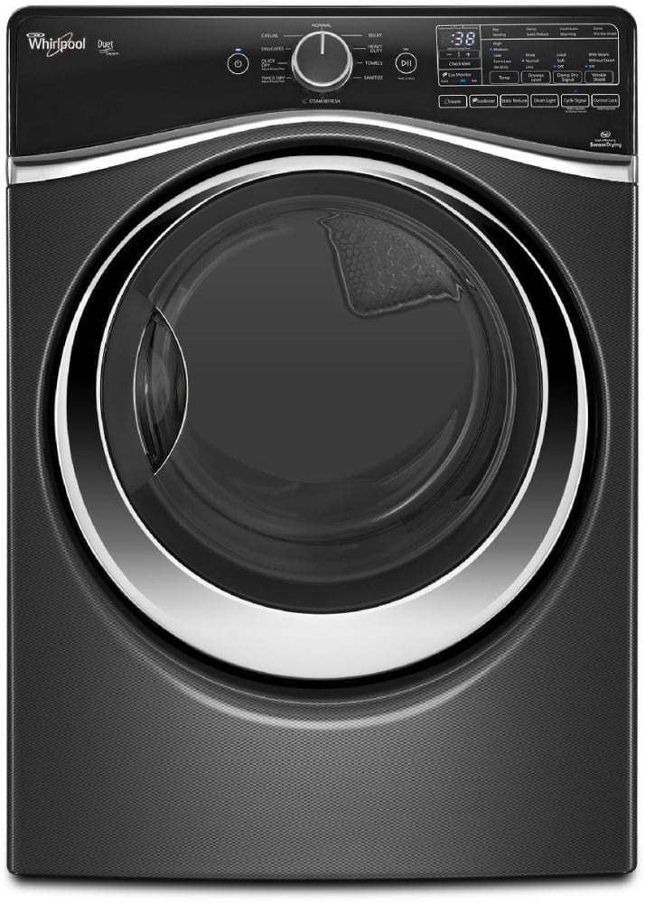 Whirlpool Wgd97hedbd 27 Inch 7 4 Cu Ft Gas Dryer With 10 Dry Cycles 5 Temperature Selections Steam Wrinkle Shield Plus Eco Boost Quick Dry Sanitize Cycle Static Reduce Option Advanced Moisture Sensing