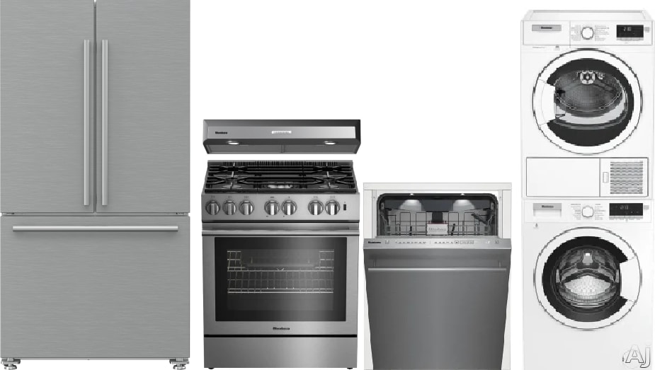 Blomberg BLRERADWRHWD200 6 Piece Kitchen Appliances Package with French