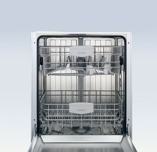 Bosch Shx33m02uc Fully Integrated Dishwasher With 3 Wash Cycles Platinum Standard Racks And Silence Rating Of 57 Db White