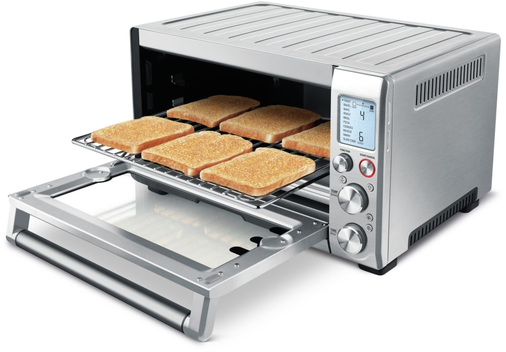 Breville BOV845BSS Smart Oven Pro with Element IQ Convection 10 Presets Slow Cook Option Timer with Auto Off Oven Light Non Stick Walls Accessories and 1800W Power