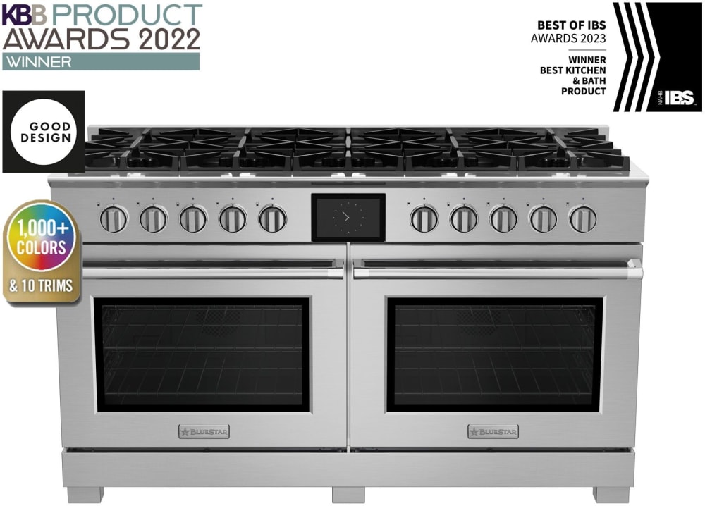 BlueStar BSDF6010B 60 Inch Freestanding Dual Fuel Range with 10 Sealed