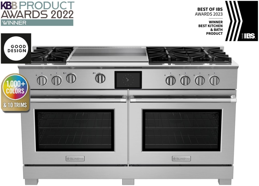 BlueStar BSDF606GCC 60 Inch Freestanding Dual Fuel Range with 6 Sealed
