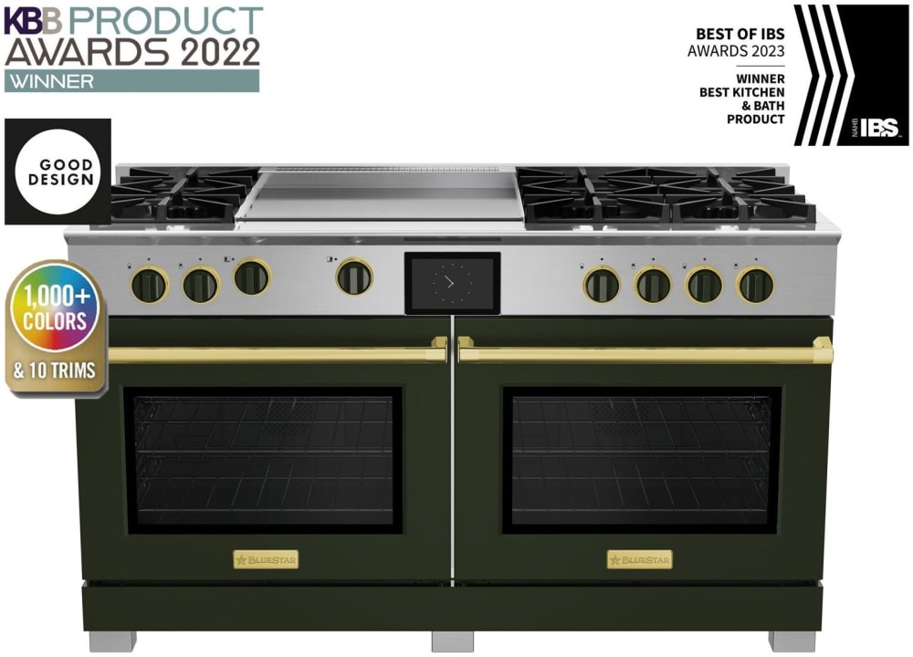 BlueStar BSDF606GCPLT 60 Inch Freestanding Dual Fuel Range with 6