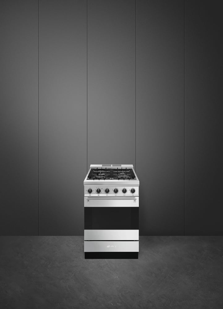 Smeg C24GGXU 24 Inch Freestanding Gas Range with 2.8 Cu. Ft. Capacity