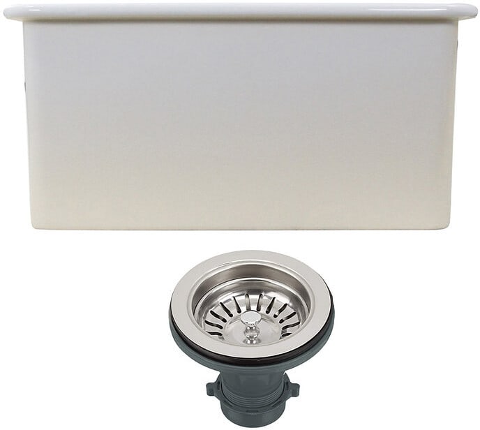 Nantucket Sinks CAPE189 9 Inch Single Bowl Dualmount Fireclay Bar/Prep