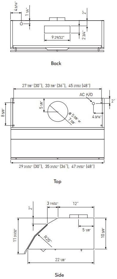 Zephyr CCAE36ASX Under Cabinet Range Hood with 3-Speed/Multiple