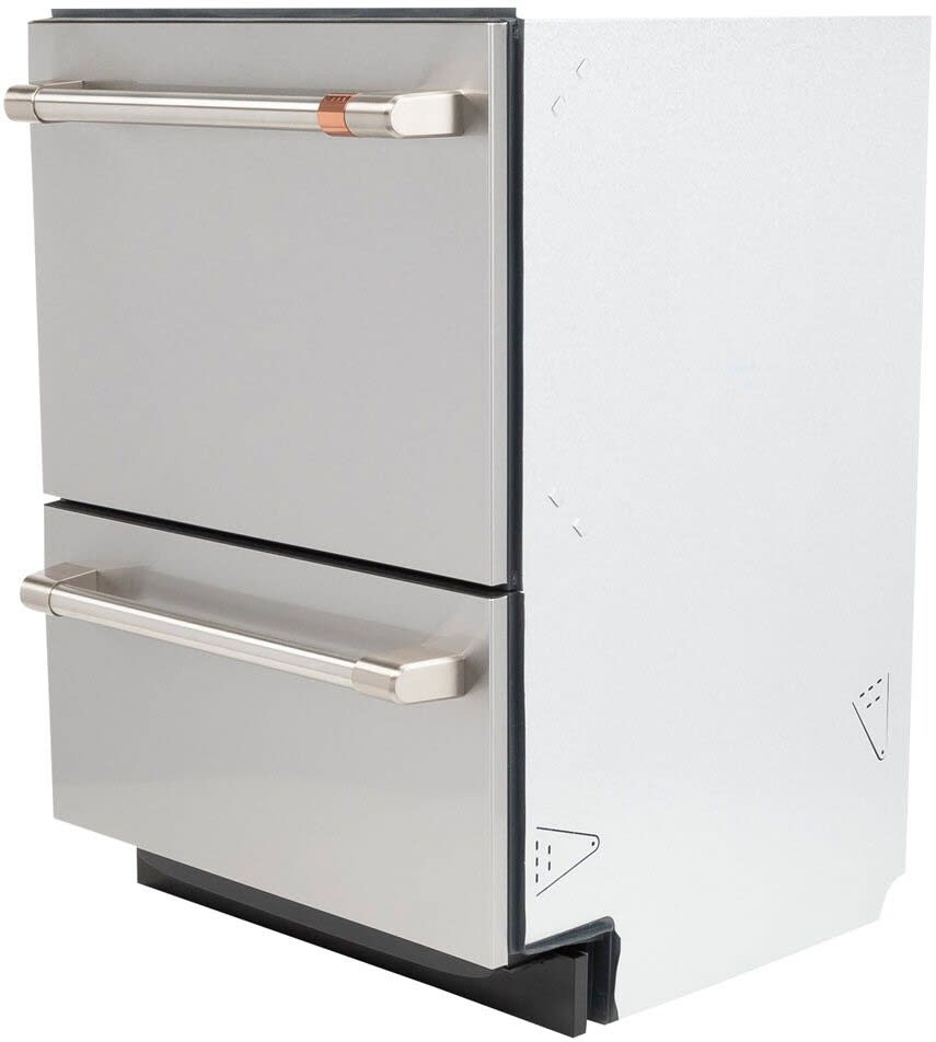 CDD420P2TS1 Cafe 24 Double Drawer 49 dBA Dishwasher - Stainless Steel  with Brushed Stainless Steel Handles
