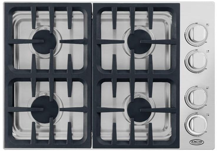 DCS CDV304N 30 Inch Gas Cooktop with 4 Sealed Burners, Ergonomic Metal