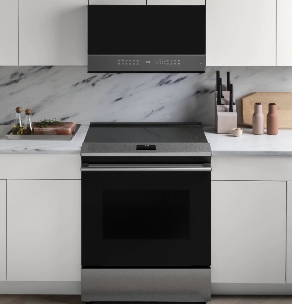 Cafe CES700M2NS5 30 Inch SlideIn Electric Smart Range with 5 Radiant