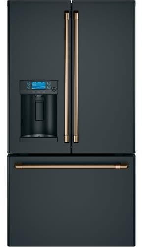 Cafe shop black refrigerator
