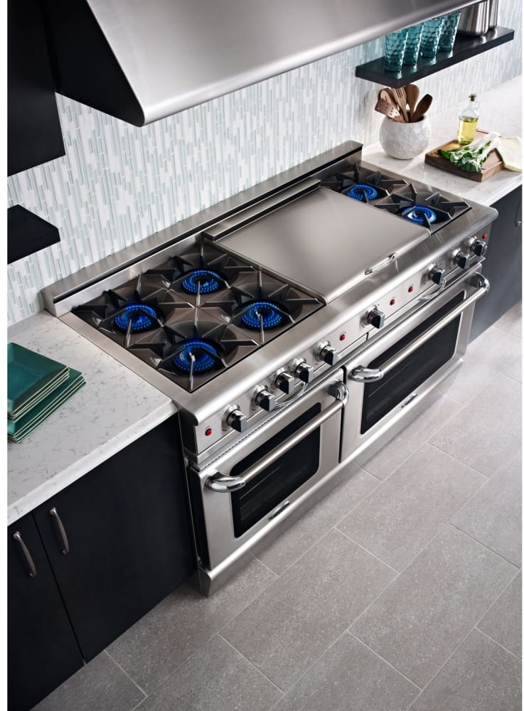 Capital CGSR604GG2N 60 Inch Freestanding Professional Gas Range with 6 Open Burners, Double Oven