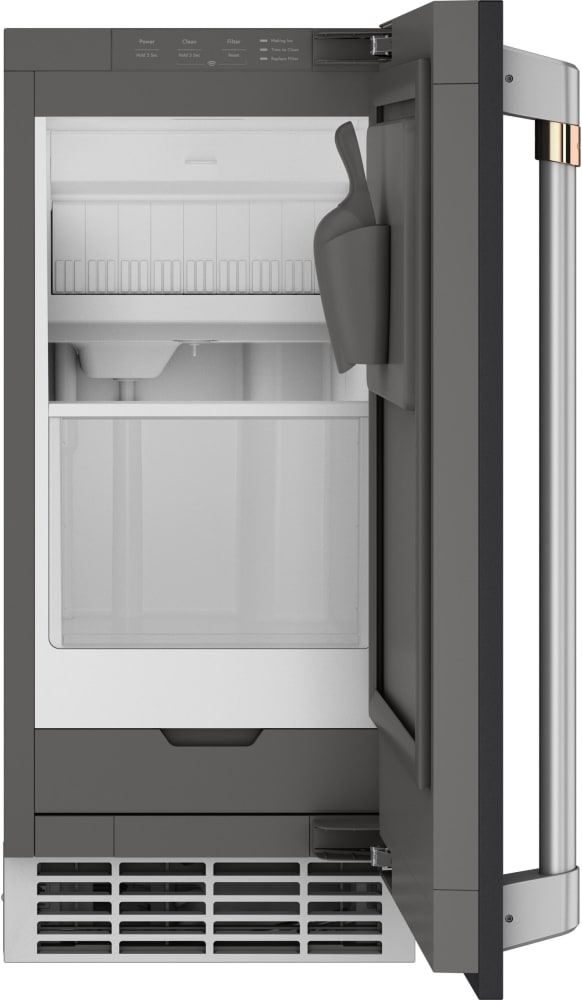 Cafe CK1UP150RD1 Ice Maker Door Kit in Matte Black with Brushed Stainless Handle