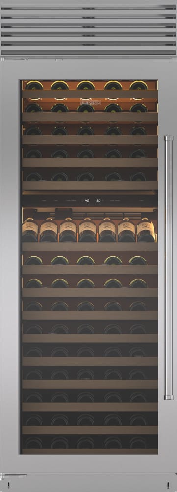 Sub-Zero CL3050WSTL 30 Inch Built-In Dual Zone Smart Wine Cooler
