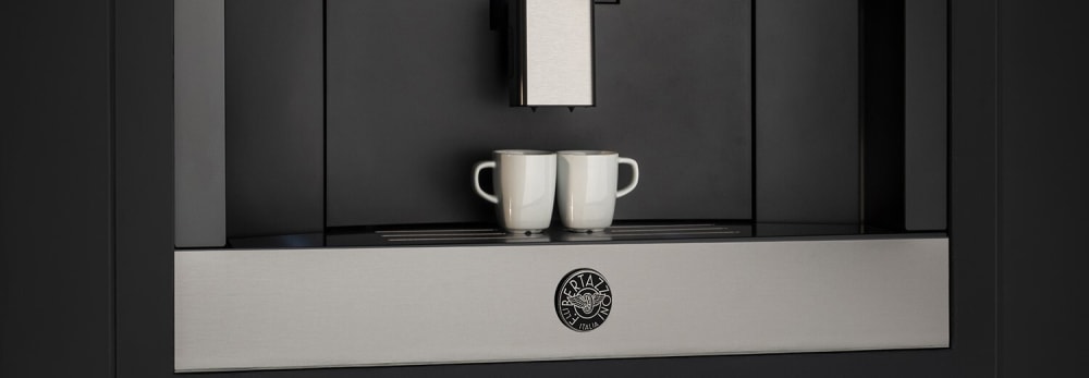 Bertazzoni CM242WTXT 24 Inch Built-In Non-Plumbed Coffee System with 4.3"  Full-Touch TFT Display, Dual-Spout Design, Programmable Start, Descaling  Program and Cup Warmer