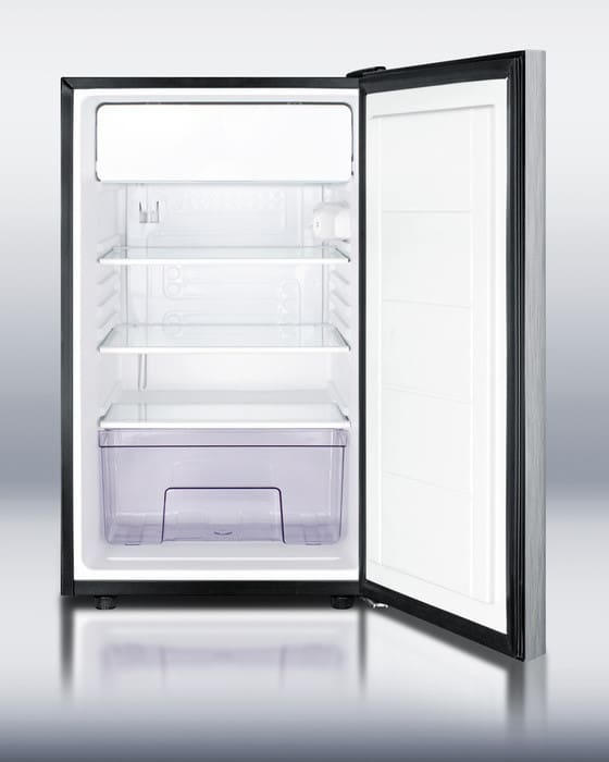 AccuCold CM421BLBI7SSTB 20 Inch Built-in Stainless Steel Door Compact Medical Refrigerator with 2 Adjustable Glass Shelves, 1 Crisper Drawer with Glass Cover, Freezer Compartment and Door Lock: Towel Bar Handle