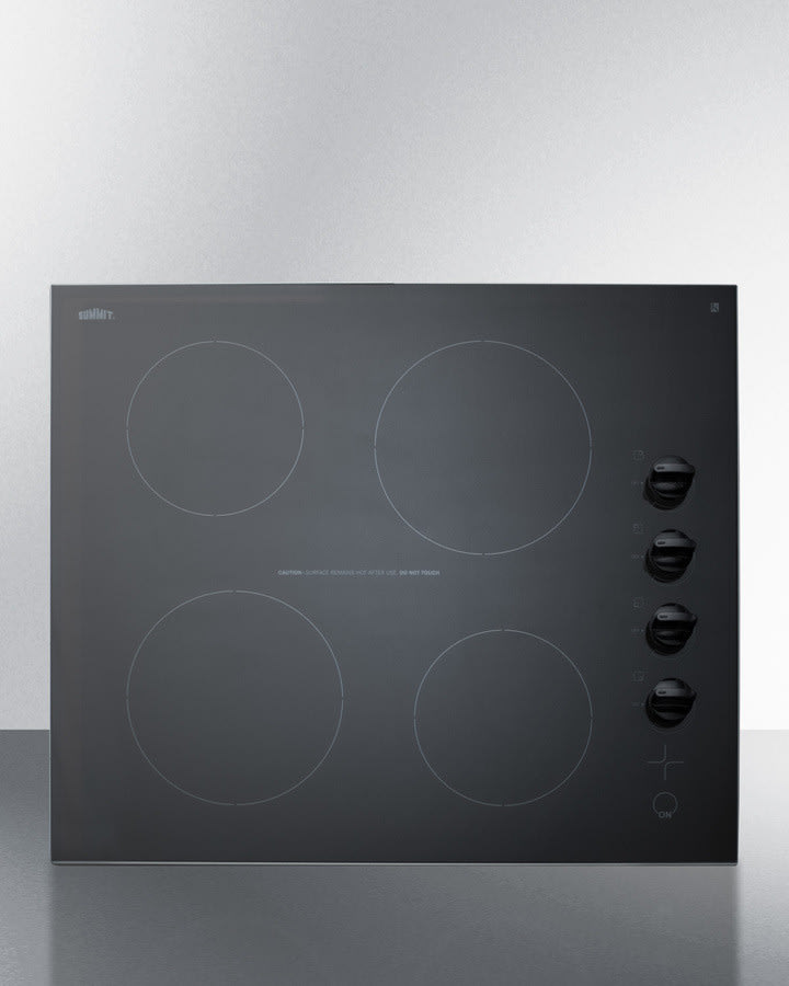 Summit CR4B242BL 24 Inch BuiltIn Countertop Radiant Cooktop with 4